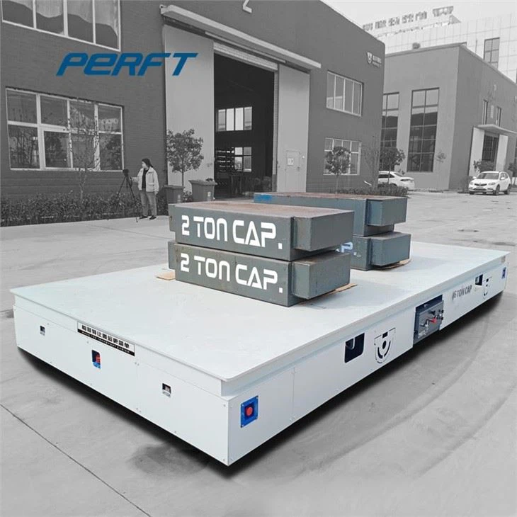 Trackless Rubber Wheeled Transport Electric Flat Car